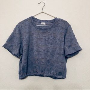 Wilfred Aritzia Short Sleeve Textured Crop Top